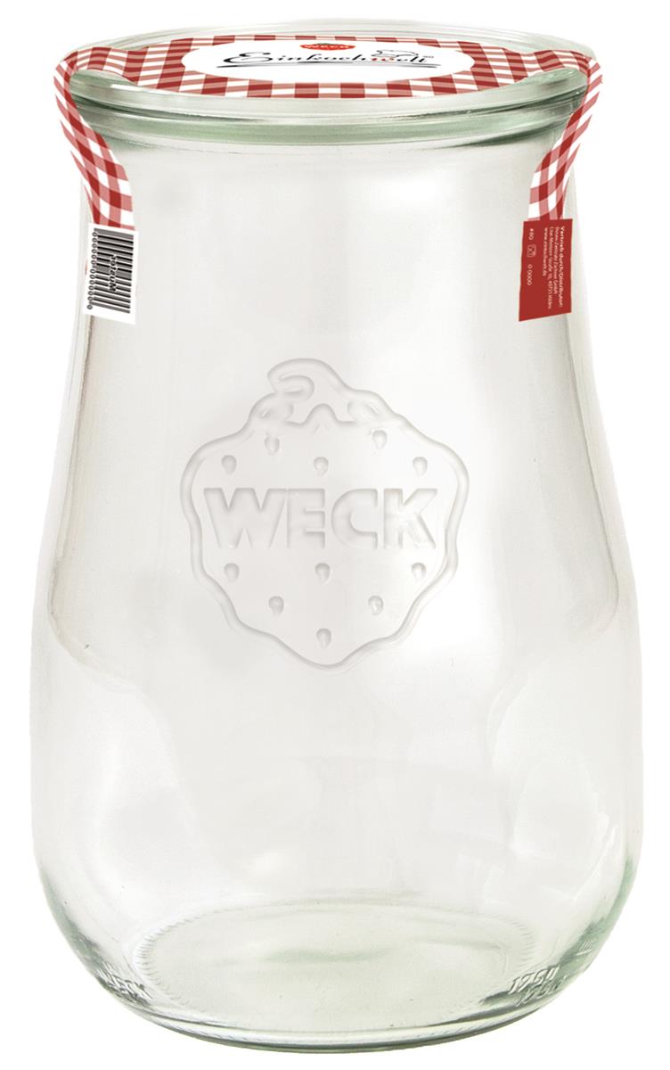 Weck Rundrandglas Tulpe 1750ml mit Deckel 100mm Einkochwelt