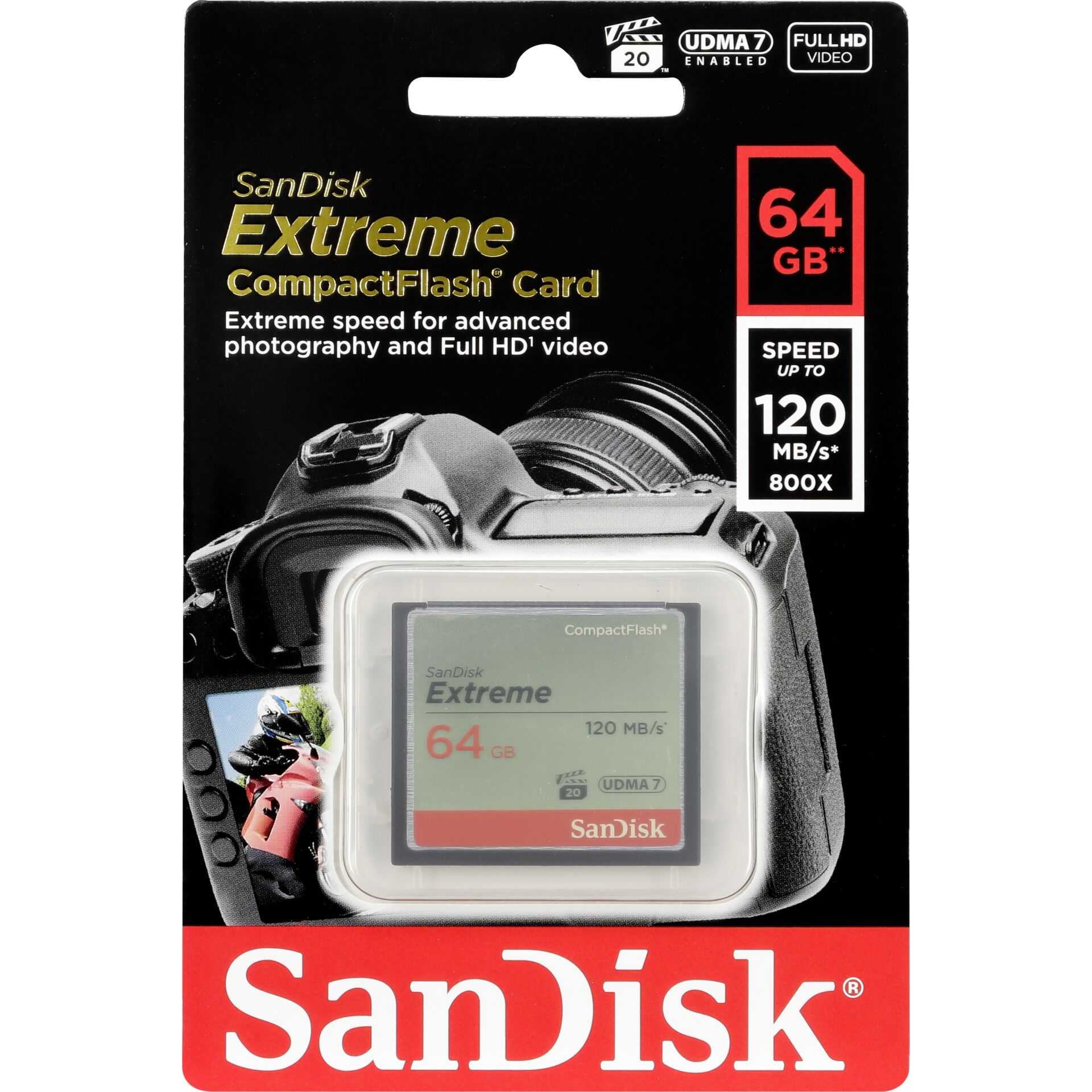 SanDisk Extreme - Flash-Speicherkarte - 64 GB - 567x - CompactFlash