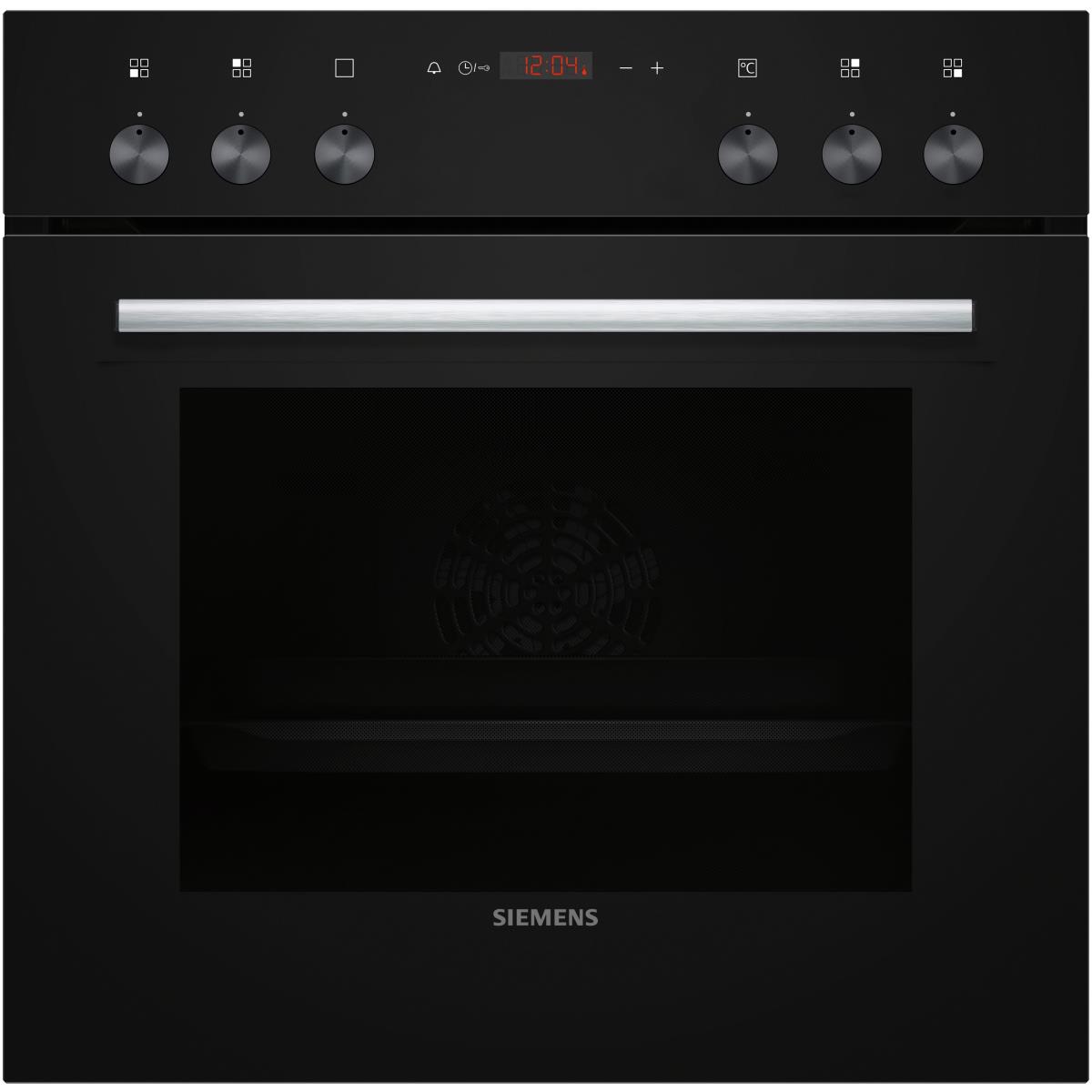 Siemens iQ100, Einbau-Herd, 60 x 60 cm, Schwarz, Edelstahl, HE013FBB0