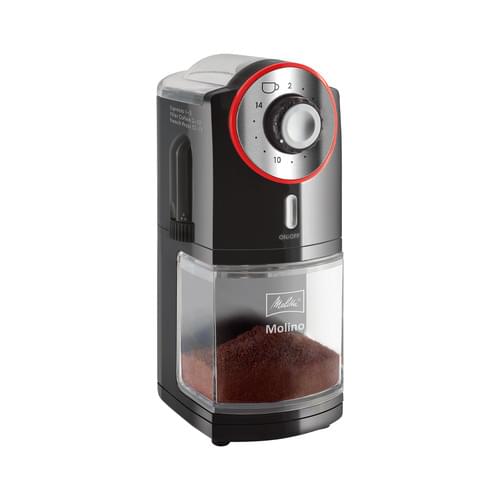 MELITTA Kaffeemühle Stahl Scheibenmahlwerk 100Watt schwarz