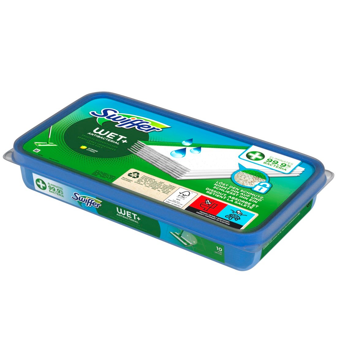Swiffer Wet Wischtücher Nachfüllpackung 10er Antibakteriell