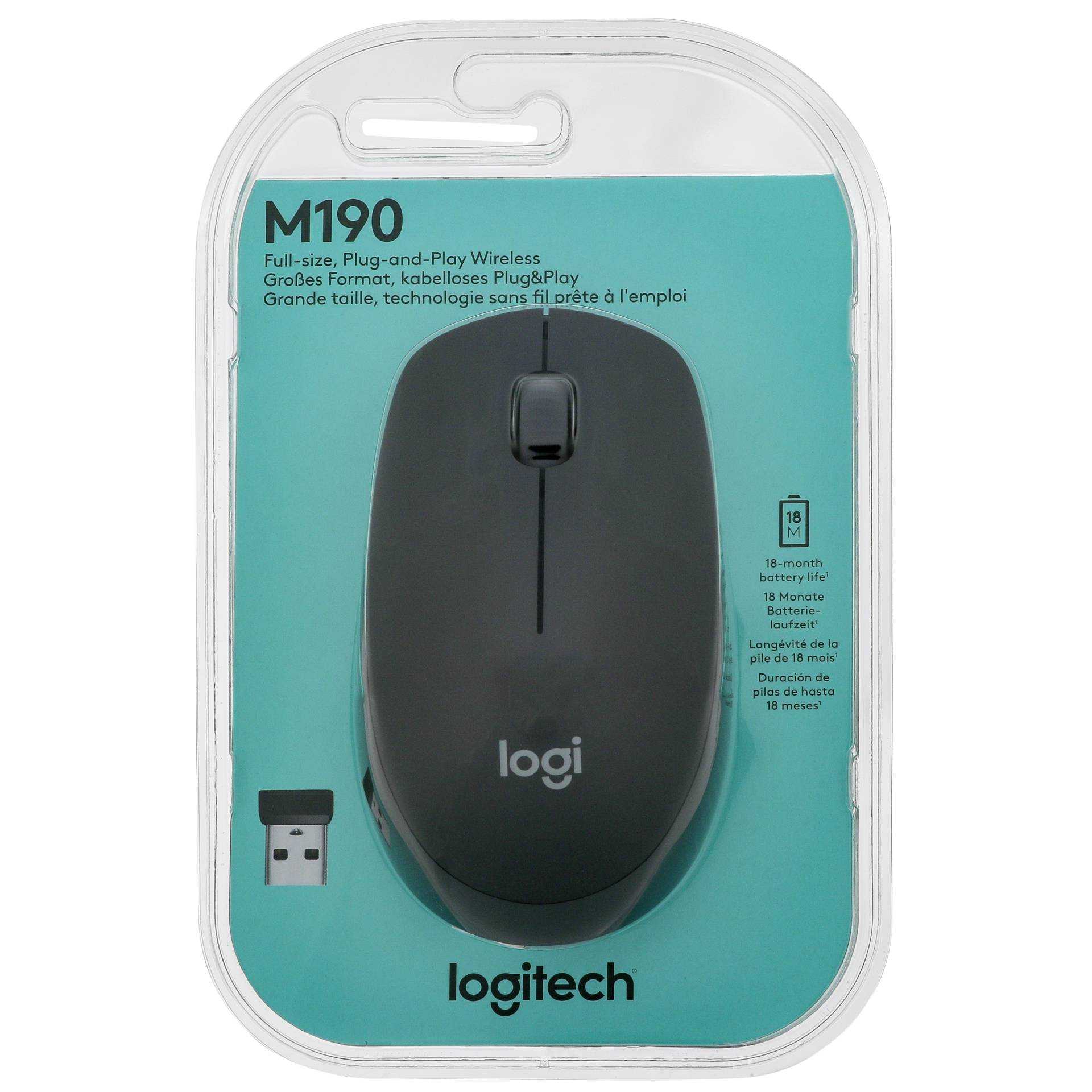 LOGI M190 wireless mouse CHARCOAL