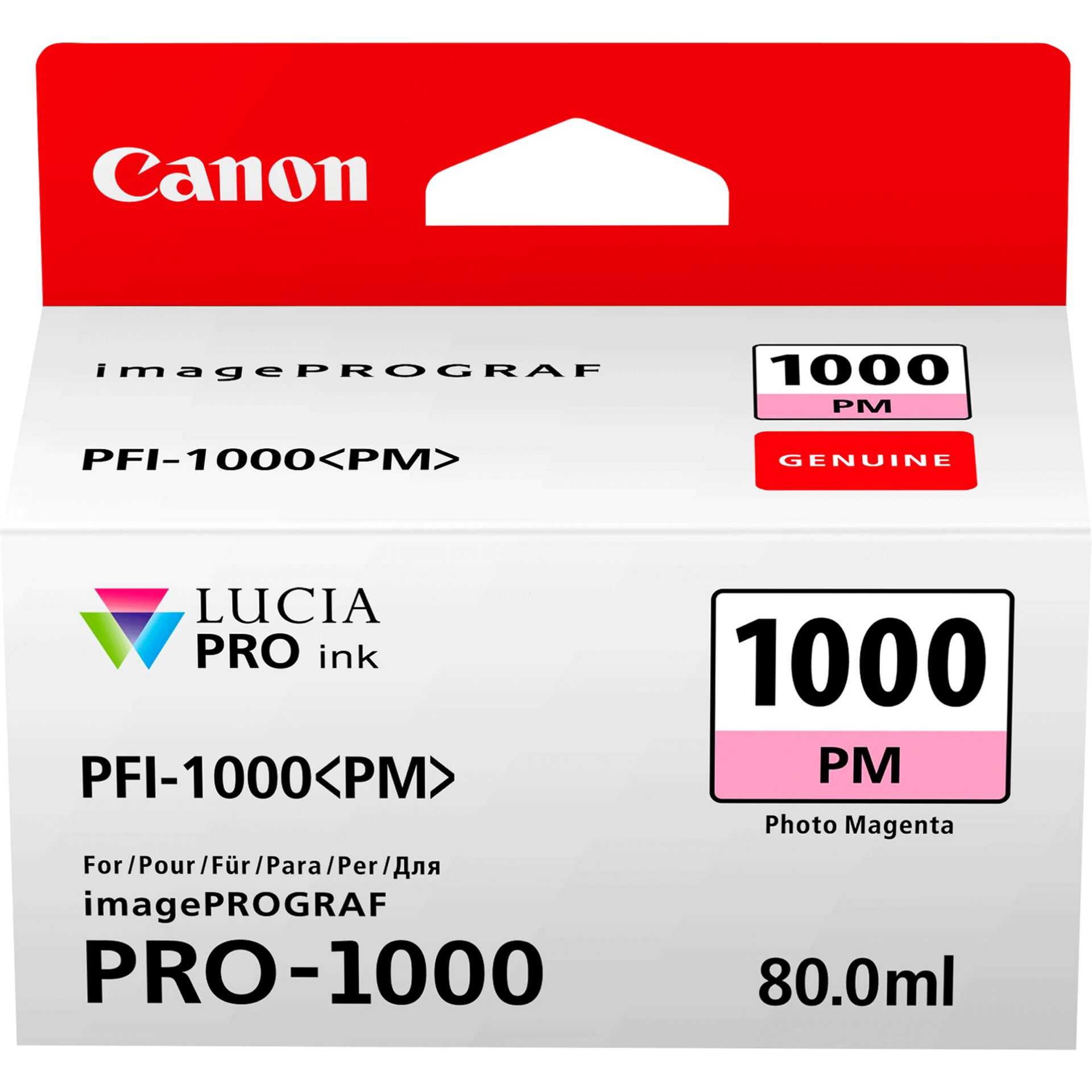 Canon PFI-1000 PM - 80 ml - Photo Magenta - Original - Tintenbehälter - für imagePROGRAF PRO-1000