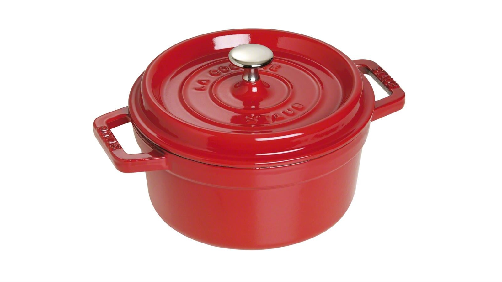 Staub Cocotte 22cm Kirschrot Bräter rund mit Deckel