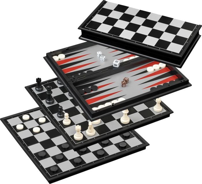 Philos Philos 2506 Schach-Backgammon-Dame-Set magnetisch 2506