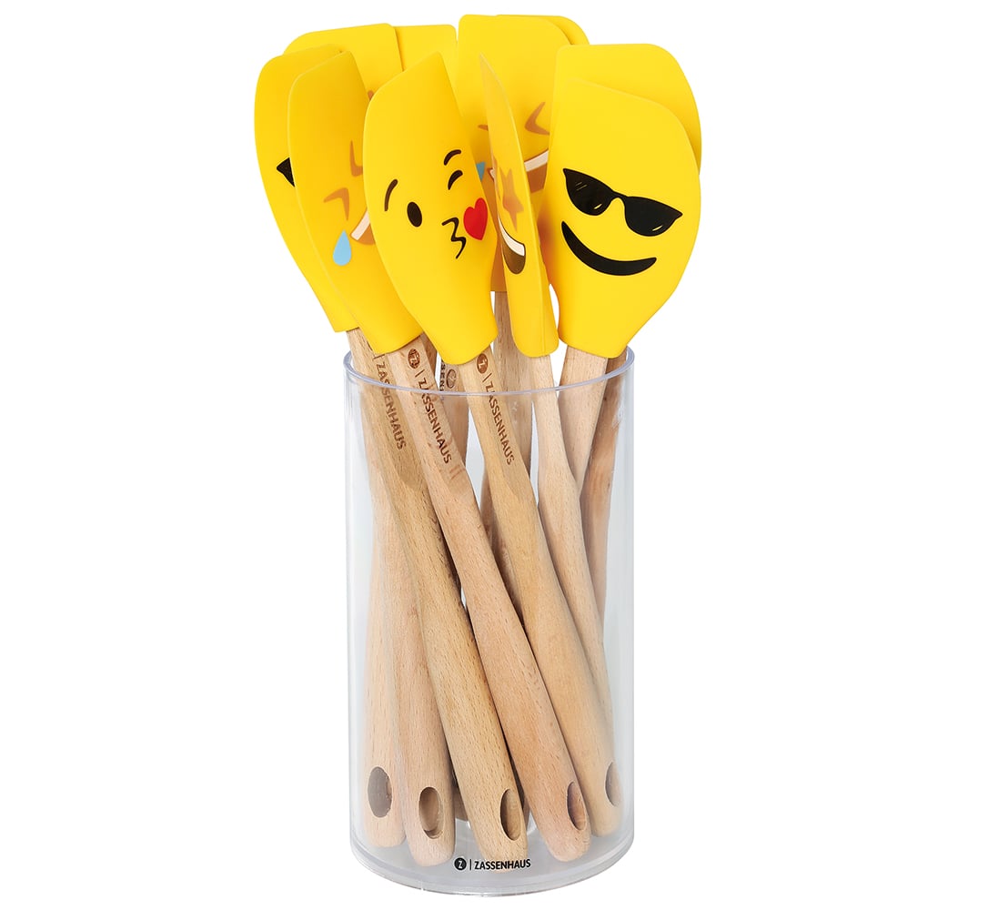 ZASSENHAUS Teigschaber SMILEY2 sortiert, Buche 30,5 cm