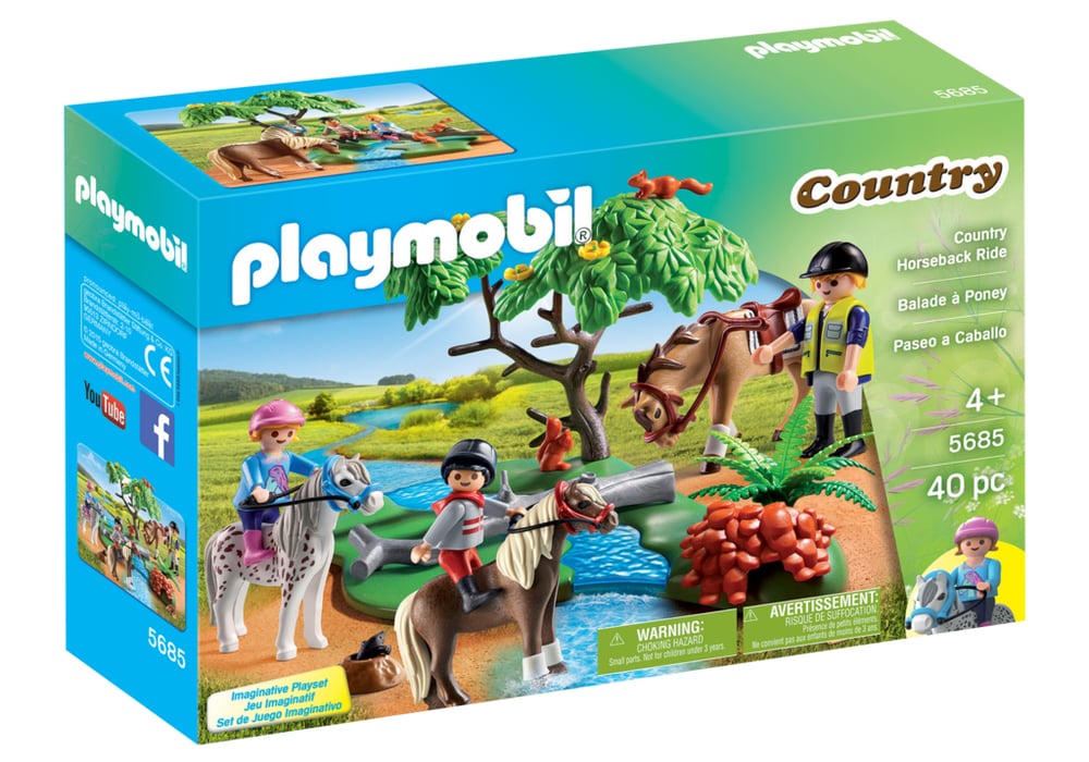 PLAYMOBIL Country Horseback Ride, Tier, Country Horseback Ride, 4 Jahr(e), Mehrfarbig