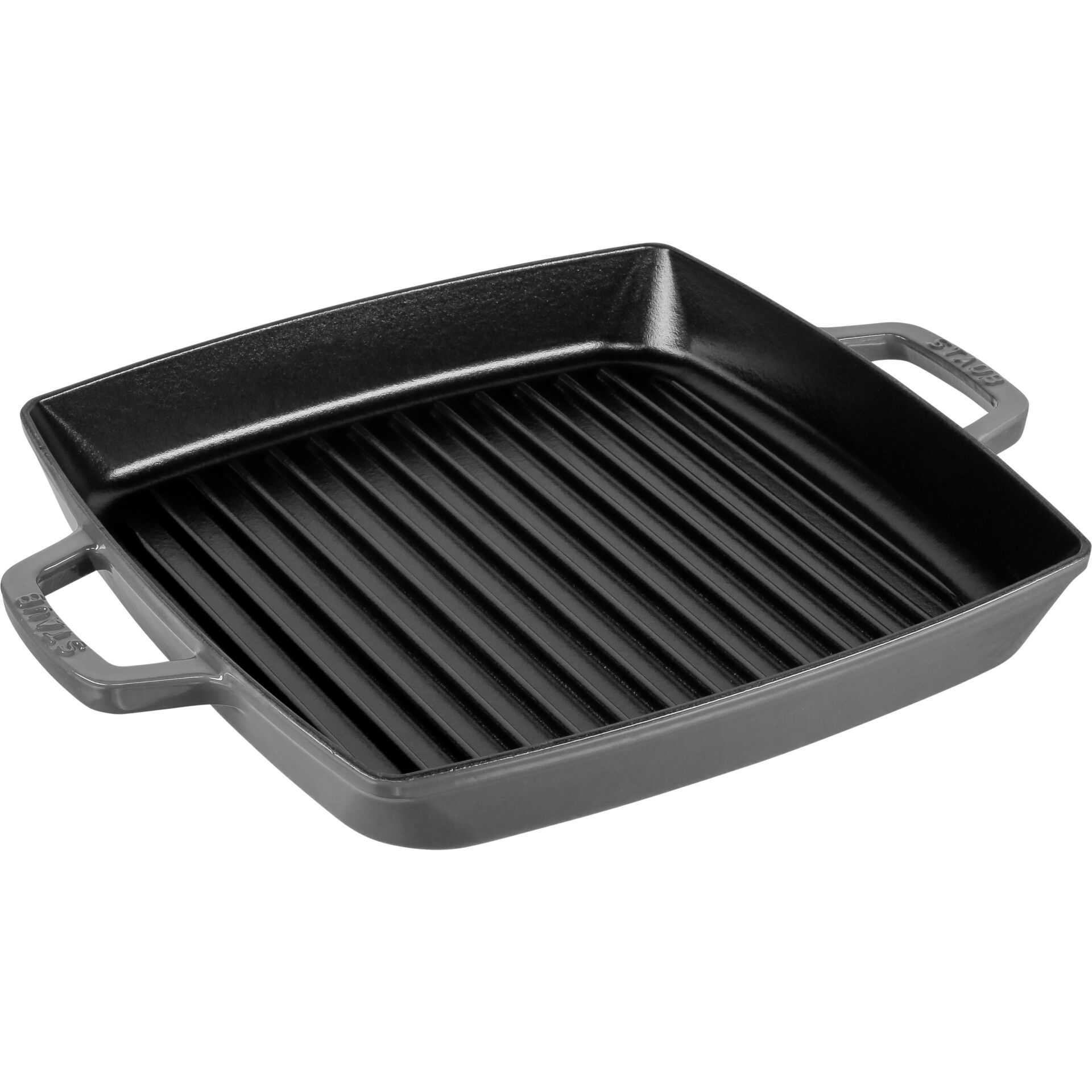 STAUB - Grillpfanne - 28 x 28 cm - viereckig - mattschwarz, Graphitgrau