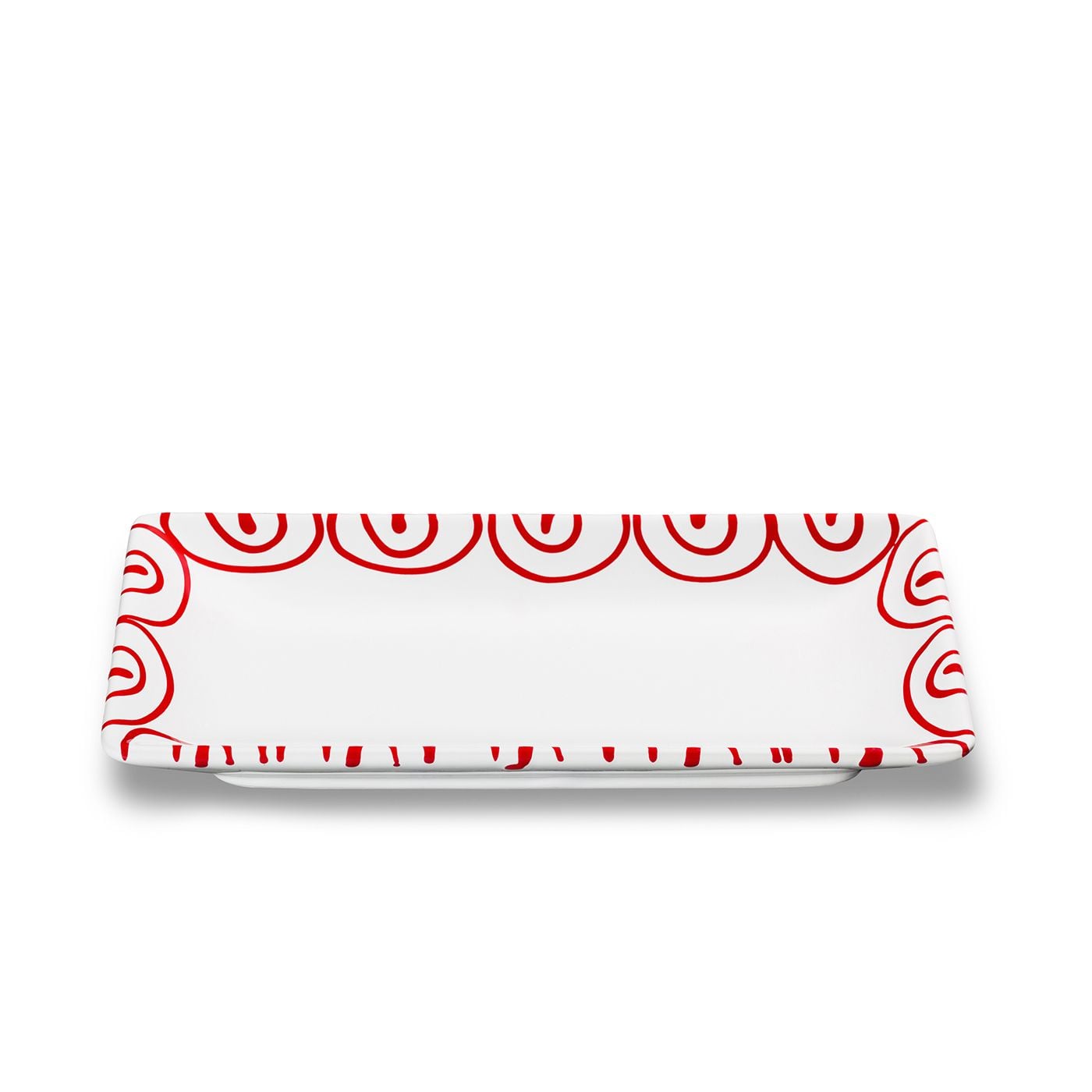 Gmundner Keramik Rotgeflammt, Snackschale (22x11cm)