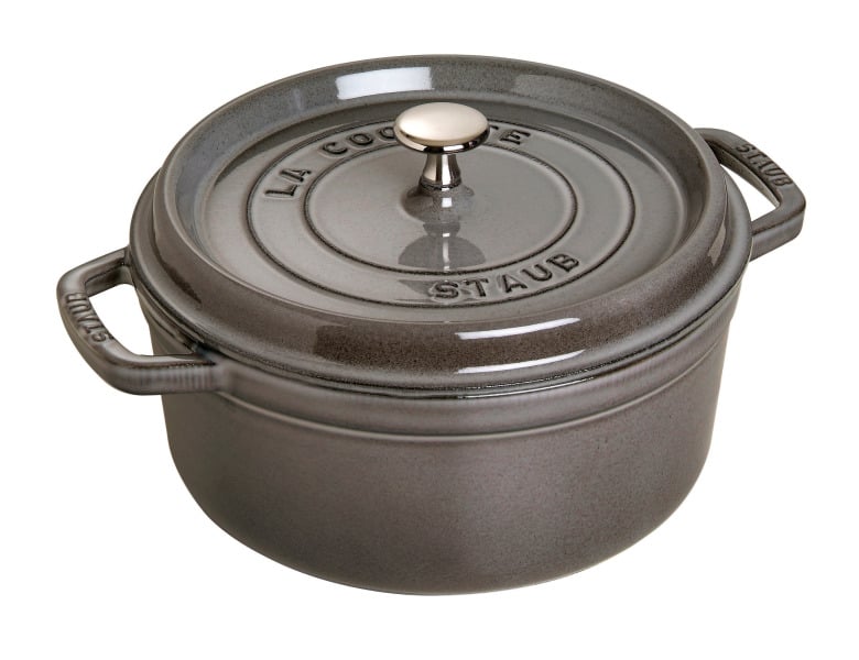 Staub Cocotte rund Graphitgrau 24 cm