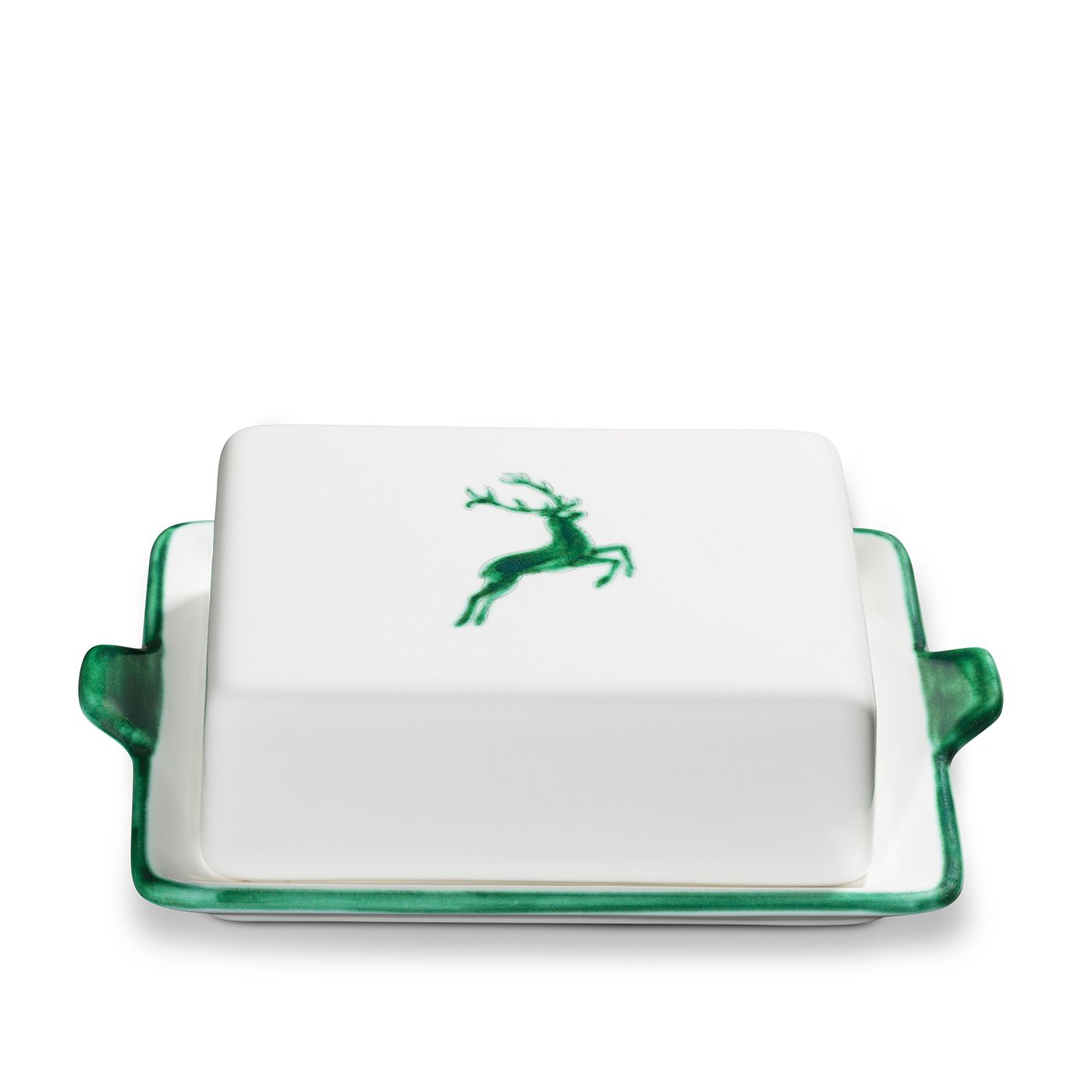 Gmundner Keramik Grüner Hirsch, Butterdose (250g)