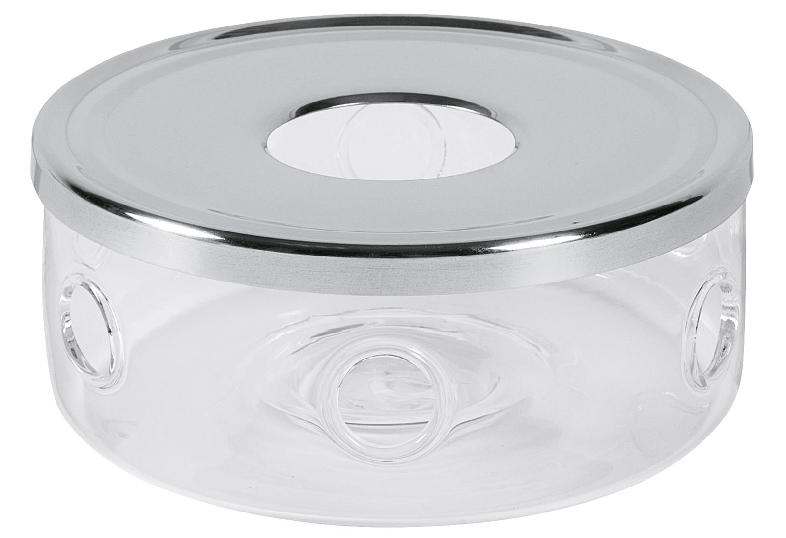 BREDEMEIJER Teewärmer Glas mit Edelstahlplatte
