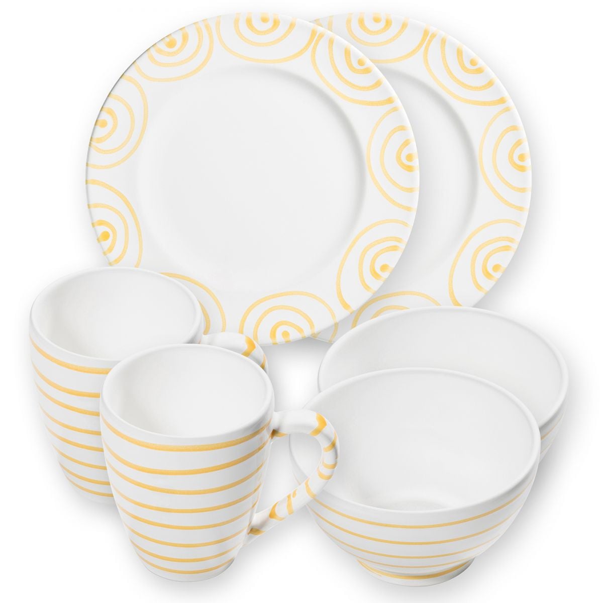 Gmundner Keramik Gelbgeflammt, Hüttenfrühstück für 2 Gourmet