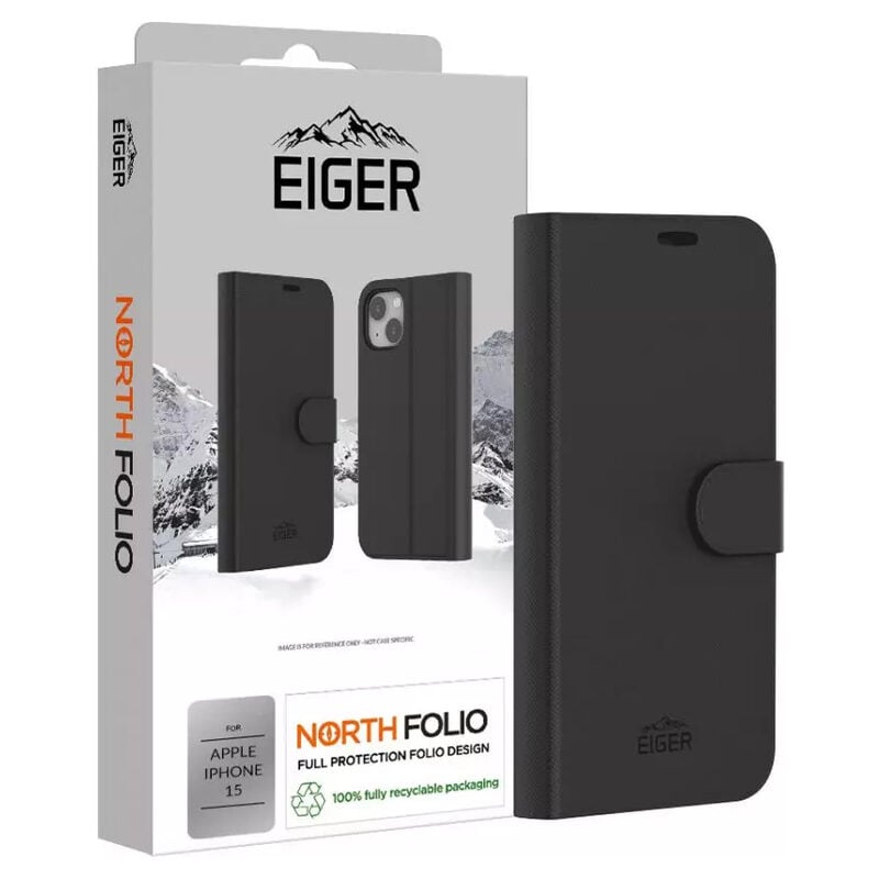 Eiger North Folio Case iPhone 15 sw (schwarz)