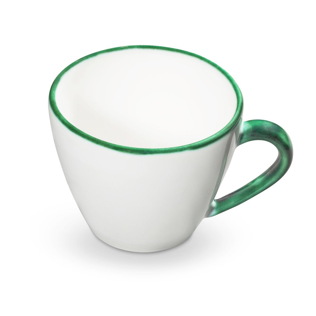 Gmundner Keramik Grüner Rand, Cappuccino Tasse 0,16 Liter