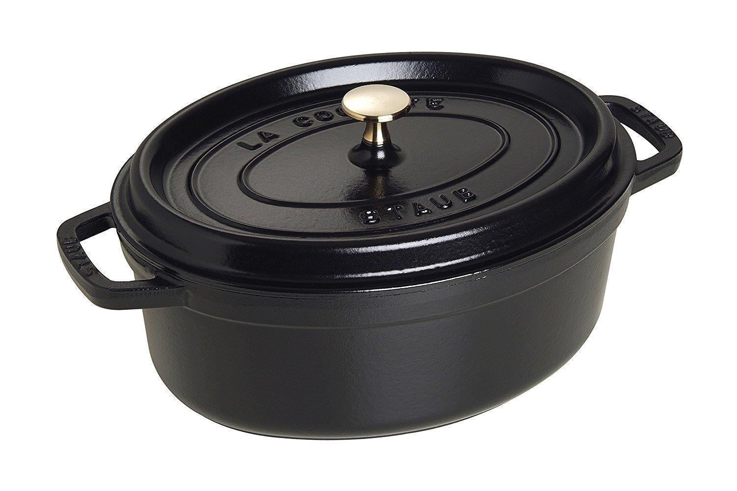 Staub Cocotte oval Schwarz 31cm 5,5 Liter  40509-319-0