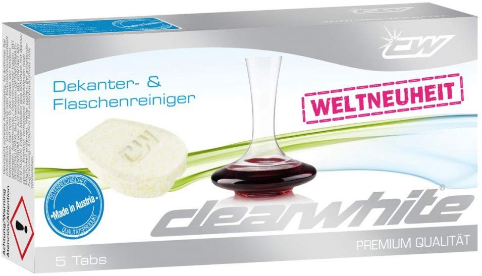 ClearWhite Dekanter- & Flaschenreiniger 5 Stk pro Packung 6 Tabs 14g