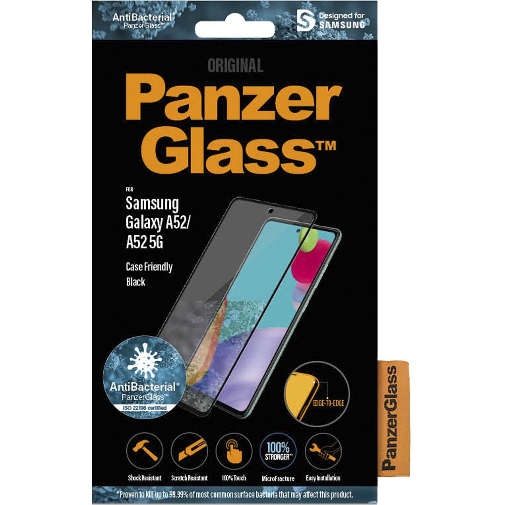 PanzerGlass Samsung Galaxy A52 CF AB Edge-to-Edge, black