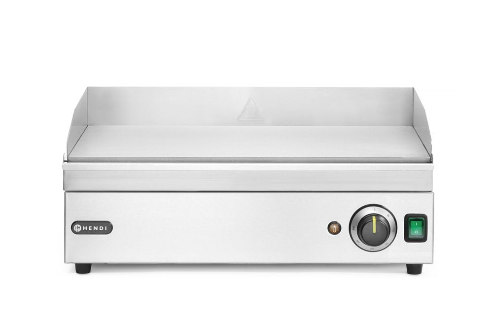 HENDI Grillplatte glatt, Kitchen Line, 220-240V/2400W, 527x404x(H)233mm