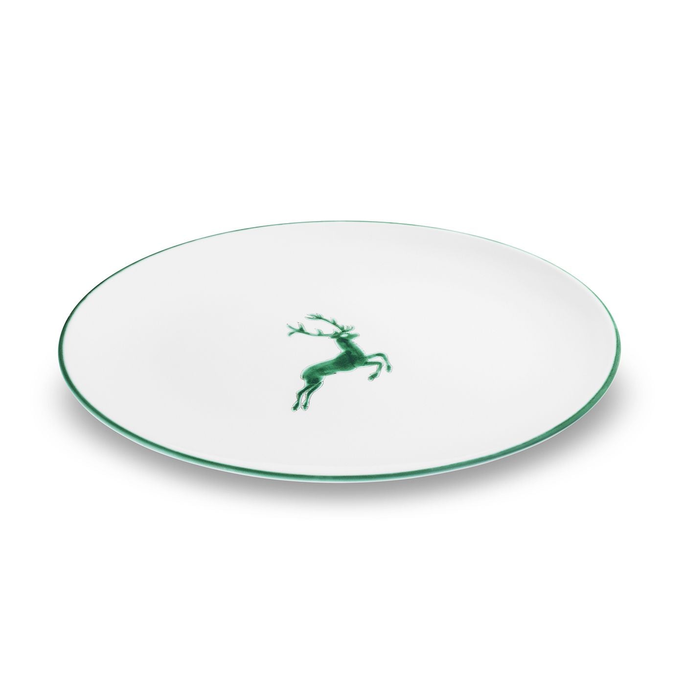 Gmundner Keramik Grüner Hirsch, Platte oval (33x26cm)