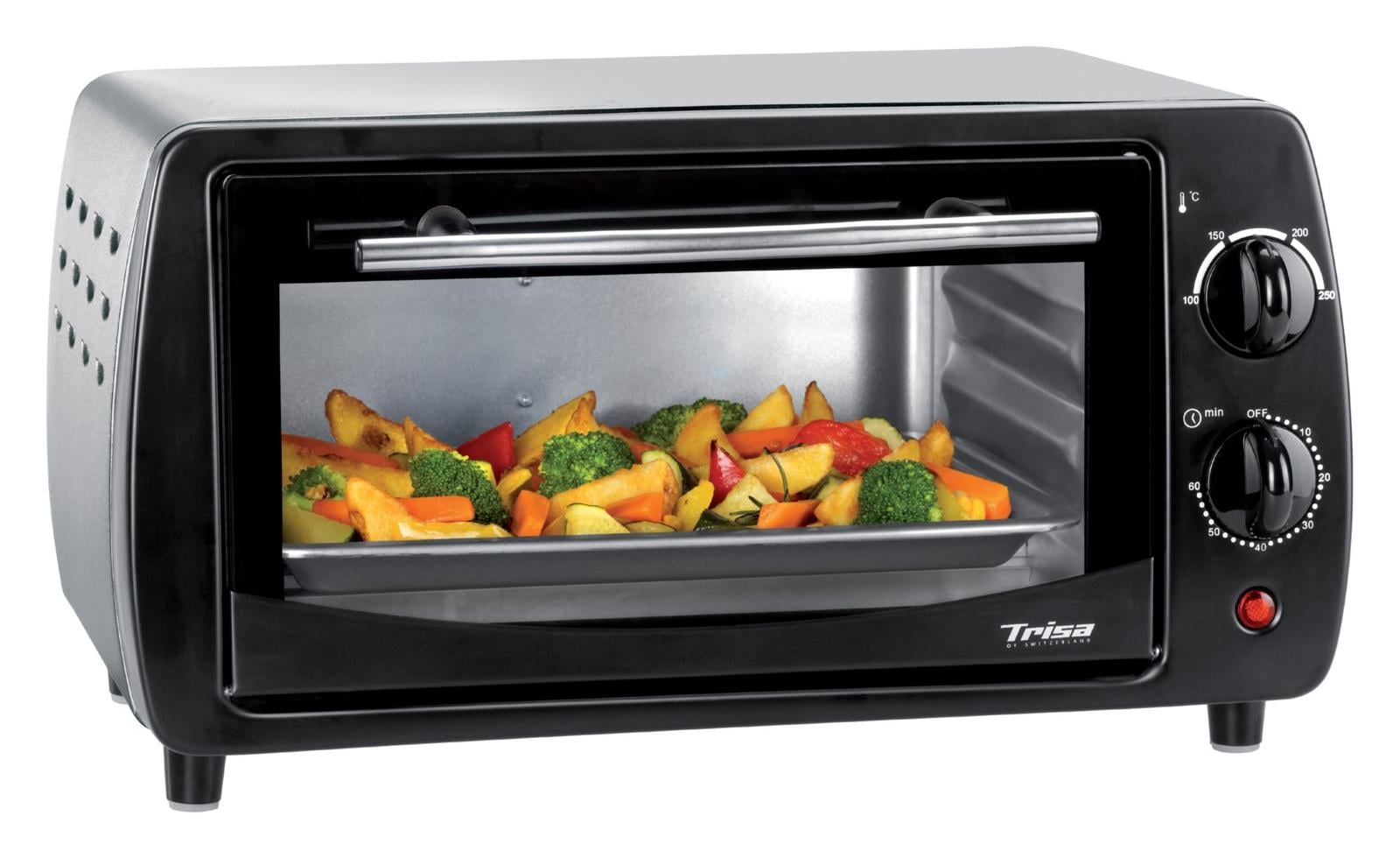 TRISA Minibackofen 800W 10 Liter. 60minTimer schwarz-silber 7332 4712