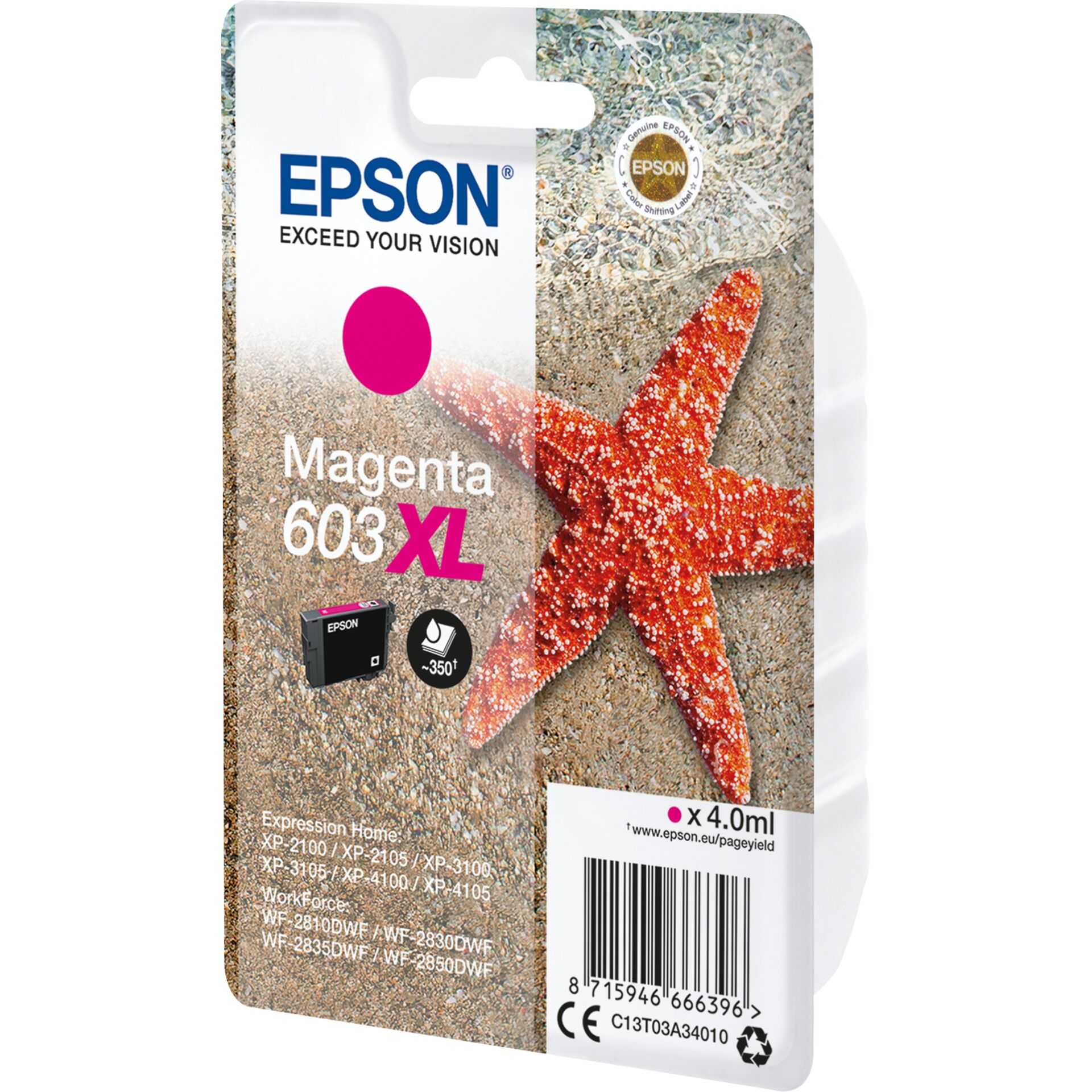 Epson 603XL - 4 ml - XL - Magenta - Original - Blisterverpackung