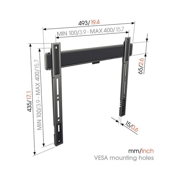Vogel's Elite TVM5405 FLAT fix TV-Wandhalter 32-77" (81-195 cm)