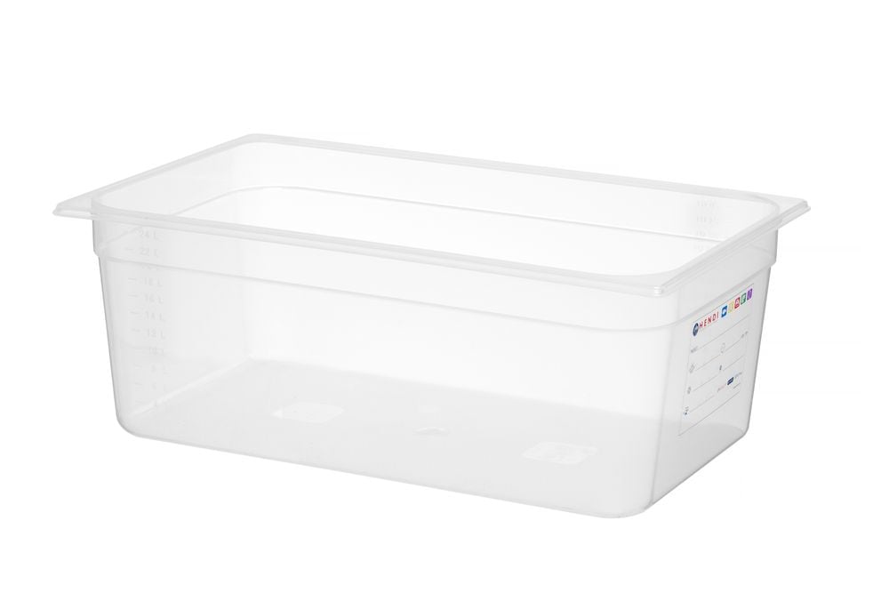 HENDI Gastronorm-Behälter 1/1, GN 1/1, 28L, Transparent, 530x325x(H)200mm