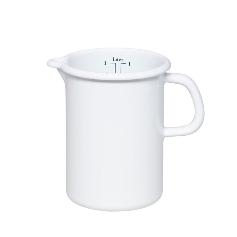 Riess Küchenmaß Ø10cm 1L Weiss Emaille