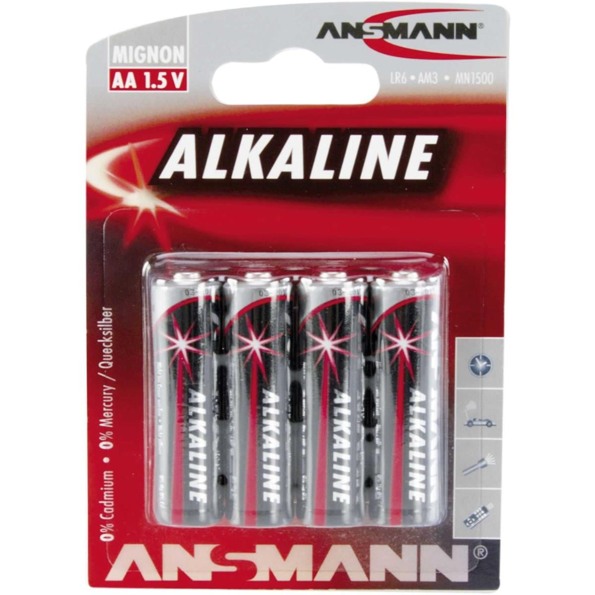 ANSMANN Mignon - Batterie 4 x AA-Typ - Alkalisch