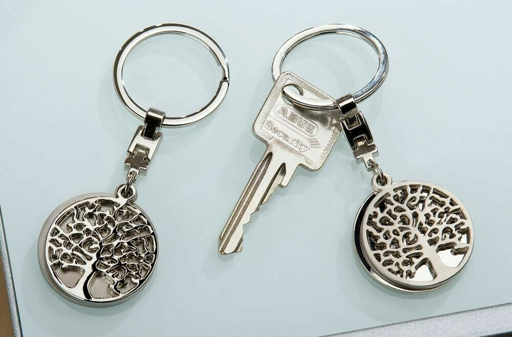 Gilde Metall Schlüsselanhänger Anhänger Baum