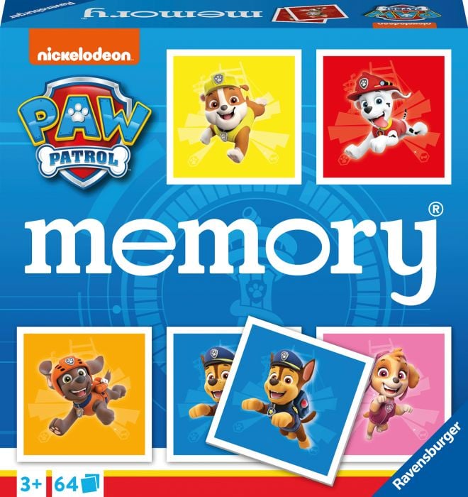 Ravensburger  - 20887 - Paw Patrol memory®, der Spieleklassiker für alle Fans der TV-Serie Paw Patrol, Merkspiel für 2- 20887