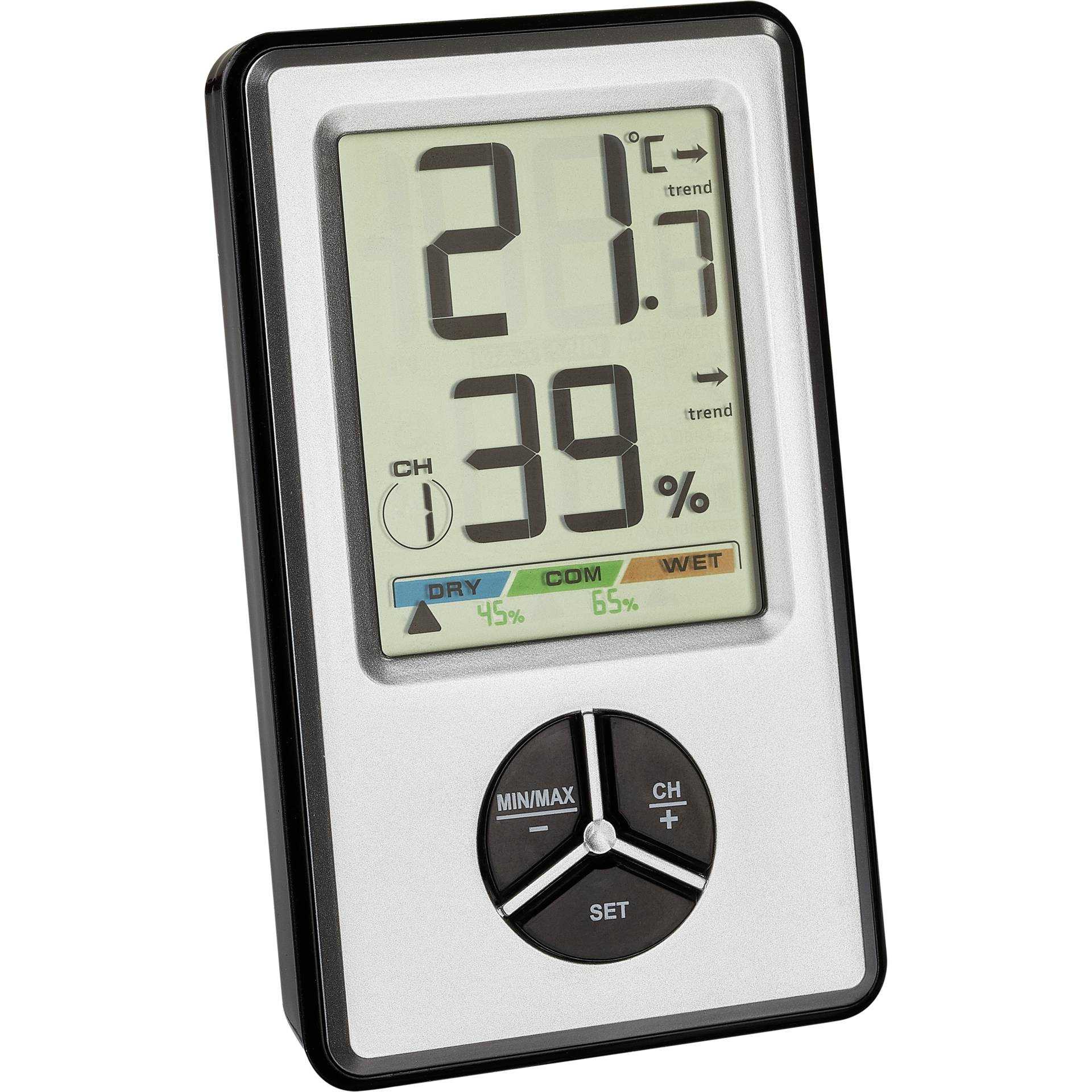 TFA - Thermo-Hygrometer - digital - kabellos - Silber
