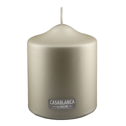GILDE Stumpenkerze champagnerfarben metallic 