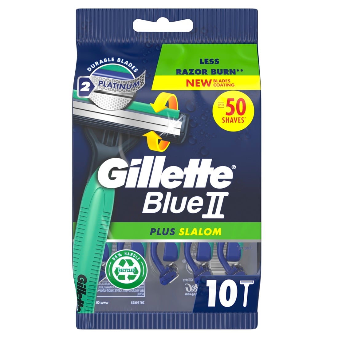 Gillette Blue II Plus Slalom 10er