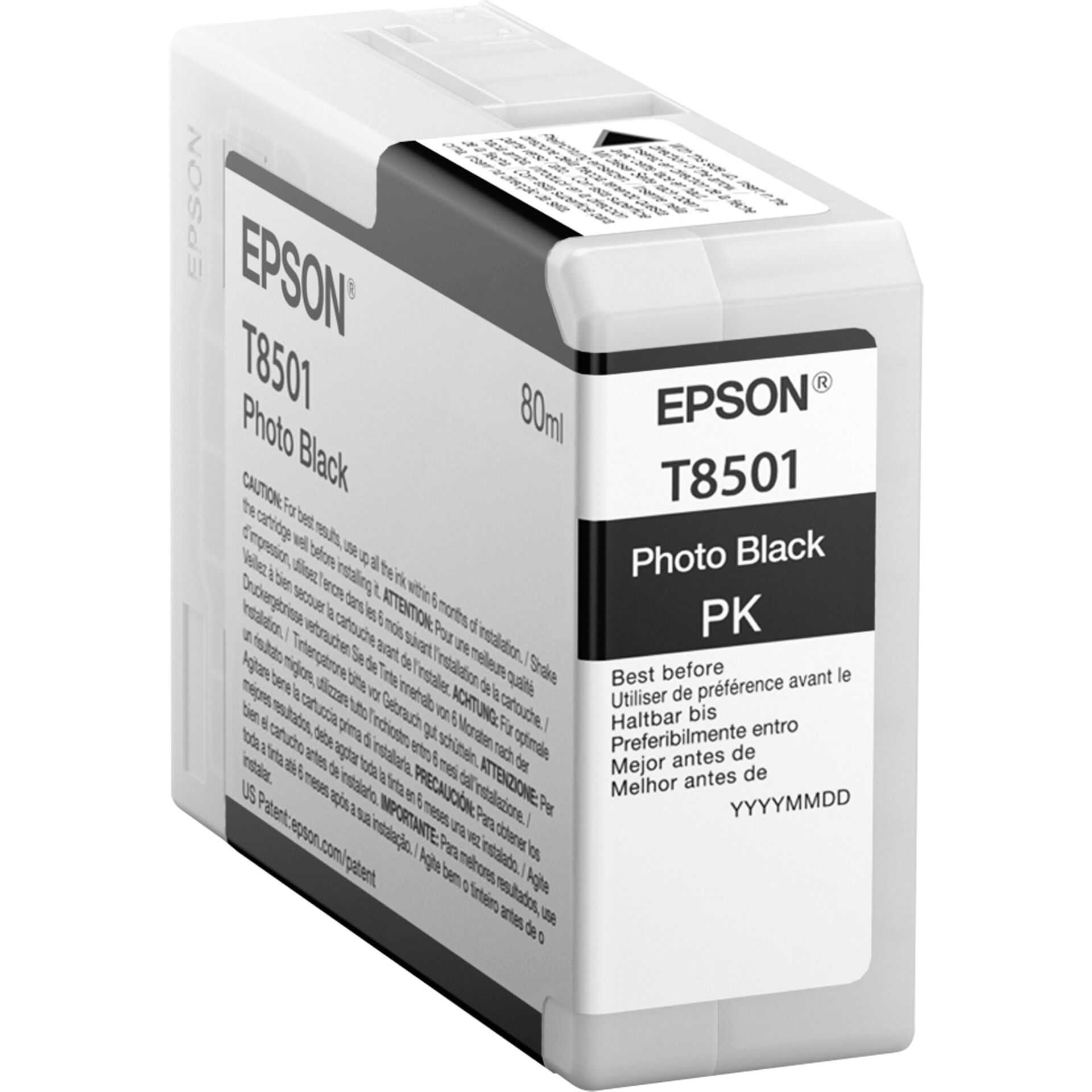 Epson T8501 - 80 ml - Photo schwarz - Original - Tintenpatrone - für SureColor P800, P800 Designer Edition, SC-P800