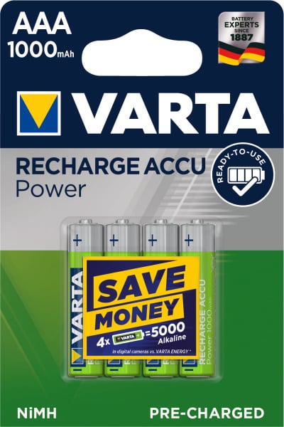 Varta HR3 Akku Micro Power 1000 mAh 4-er Blister