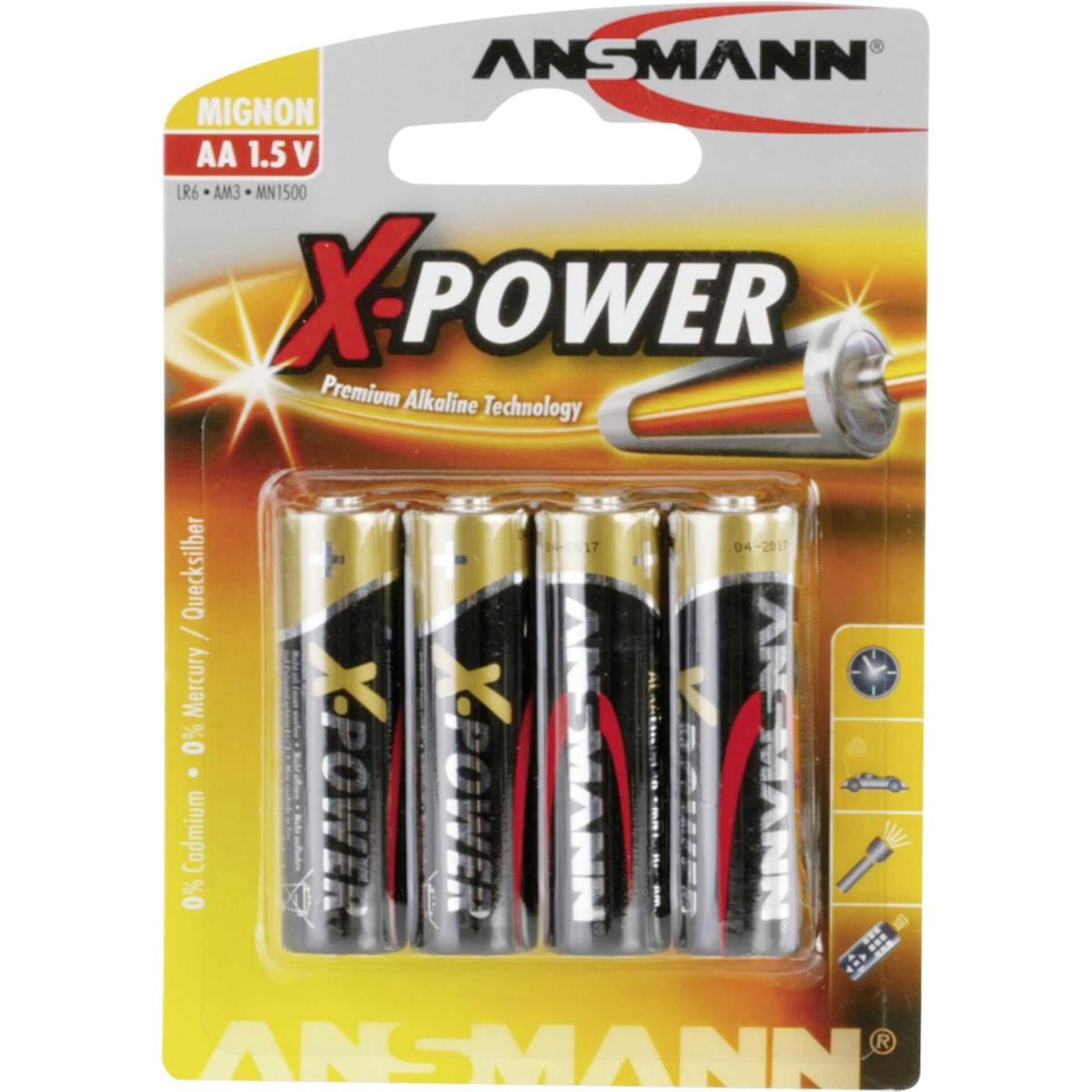 ANSMANN X-POWER Mignon AA - Batterie 4 x AA-Typ - Alkalisch
