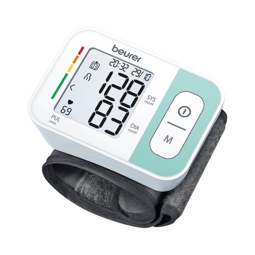 BEURER Blutdruckmessgerät für Handgelenk 2x60 Speicher LCD weiß SR BC1