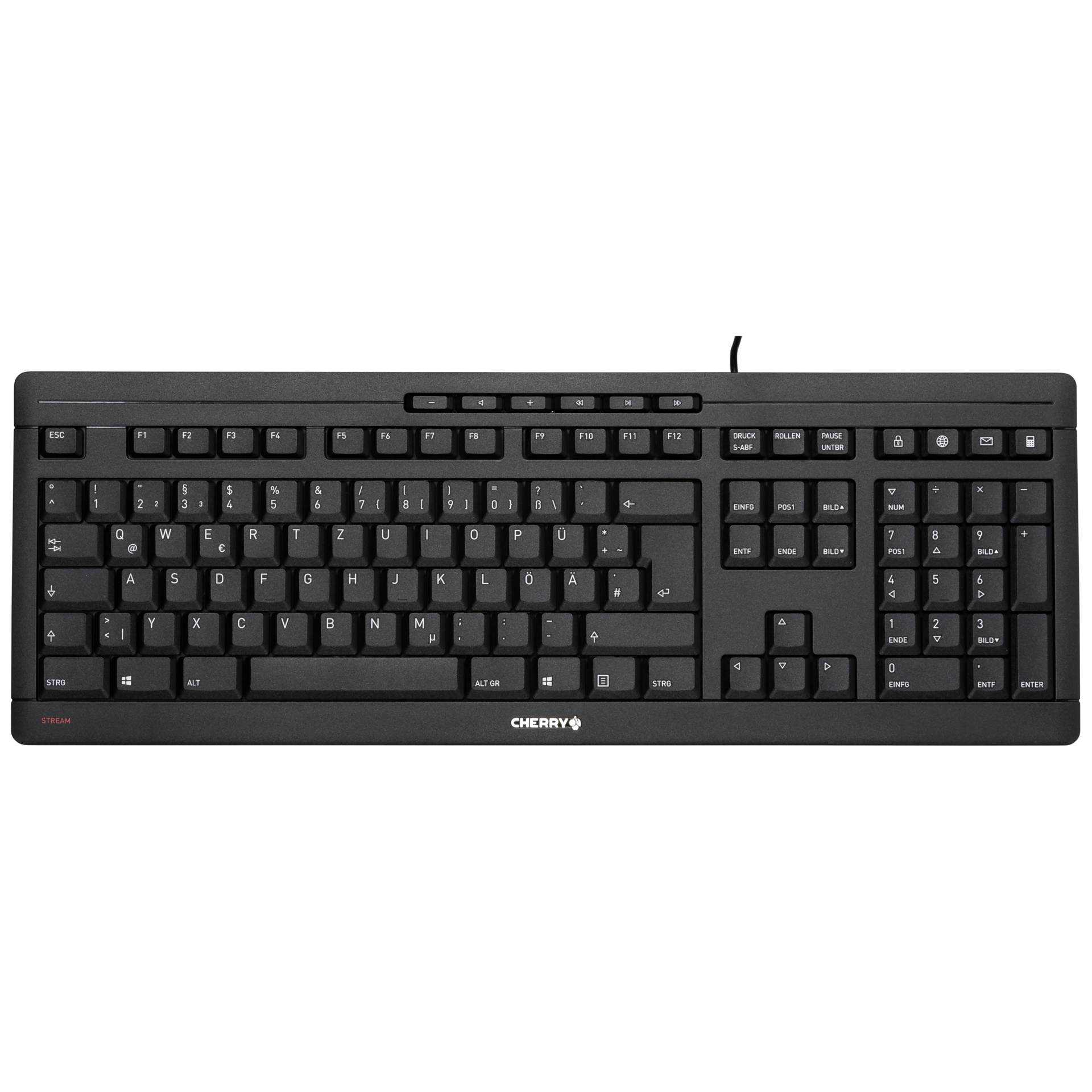 CHERRY STREAM JK-8500 - Tastatur - USB - Deutsch - Tastenschalter: CHERRY SX - Schwarz