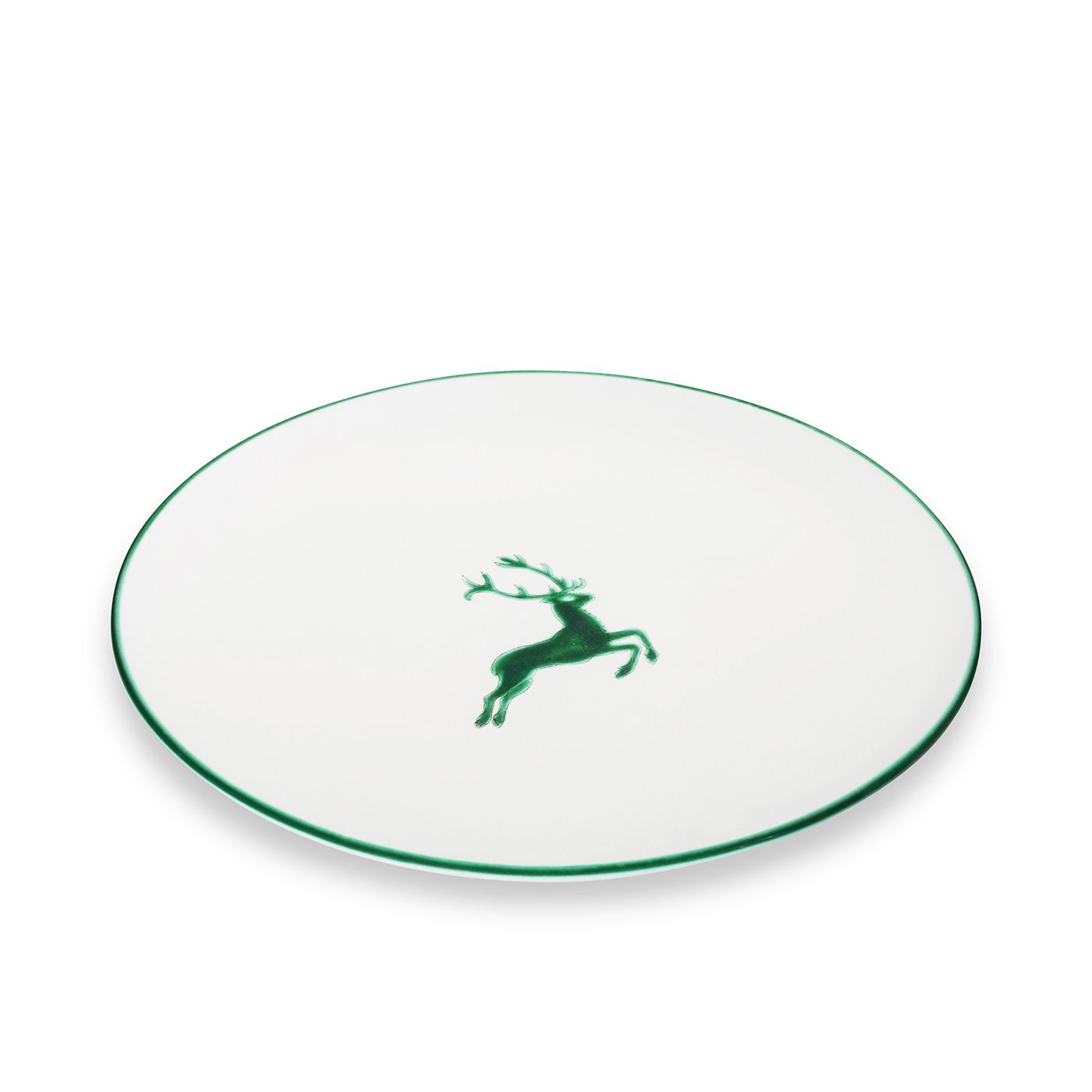 Gmundner Keramik Grüner Hirsch, Speiseteller Cup (Ø 28cm)