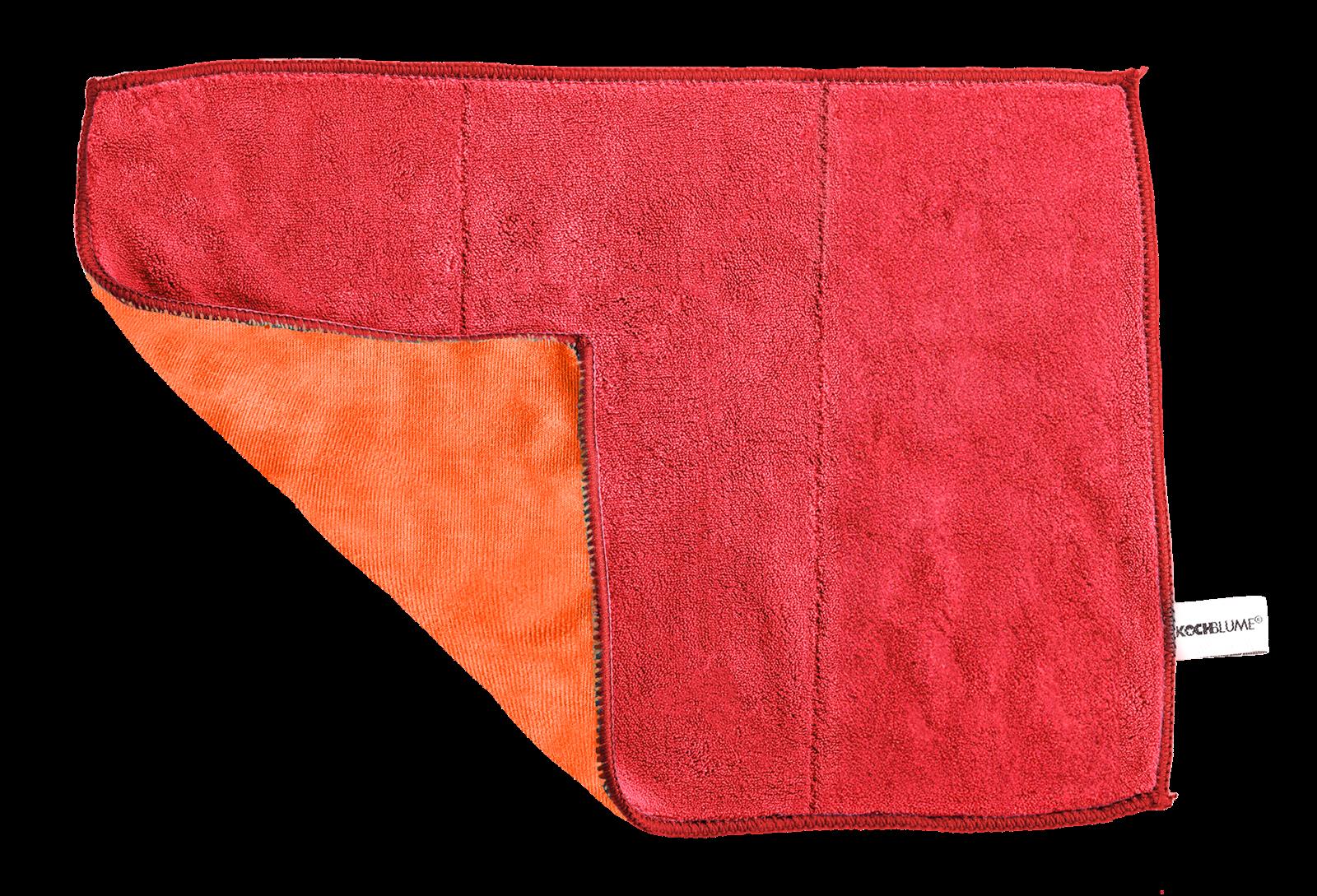 Kochblume Geschirrtuch rot-orange