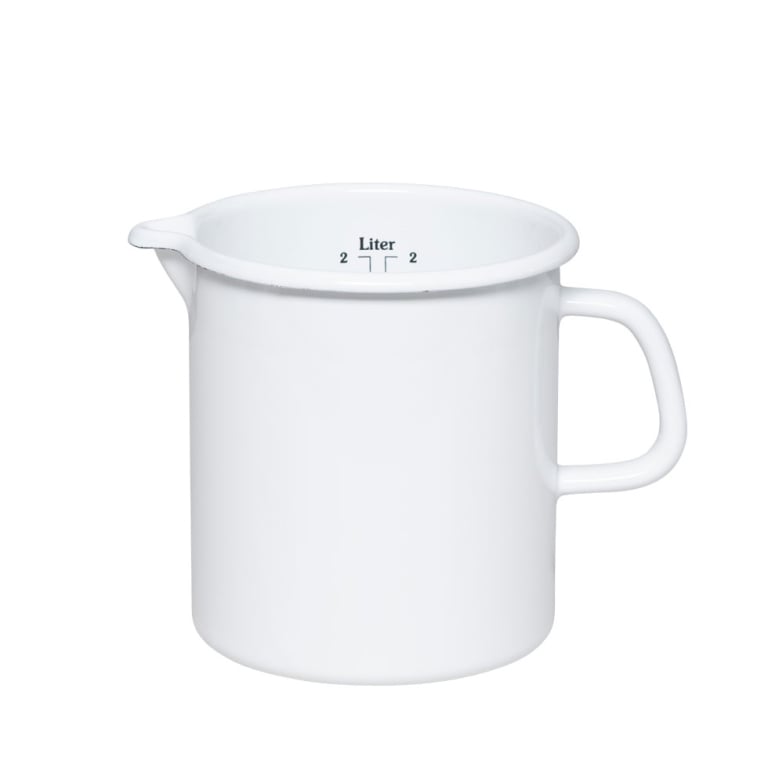 Riess Küchenmaß Ø14cm 2L Weiss Emaille