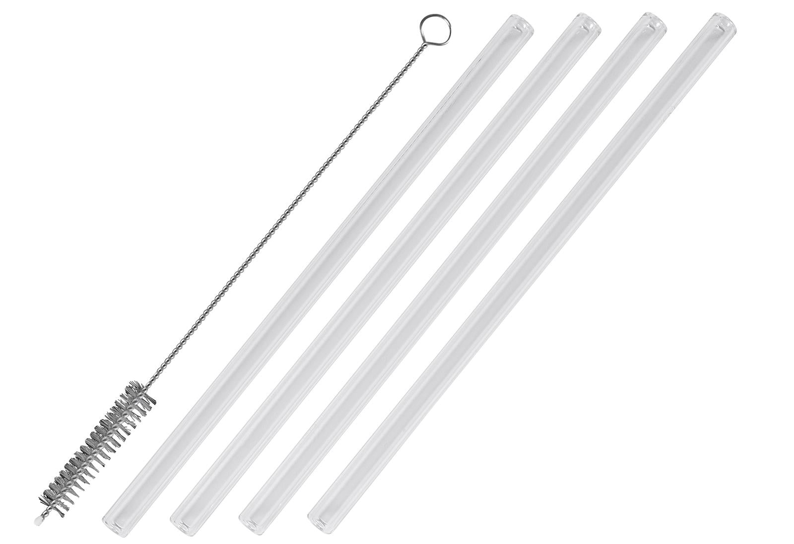 Glastrinkhalme CIAO 4er-Set 20 cm + Bürste