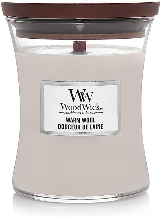 Woodwick Warm Wool Duftkerze mit Holzdocht 275 g