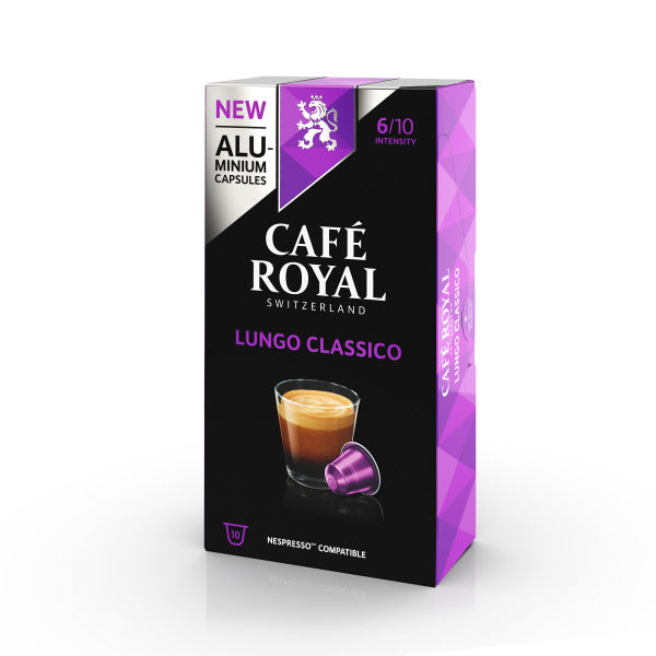 CAFE ROYAL Kaffeekapsel Alu Lungo Classico 10Kapseln für Nespressom CAFE ROYAL