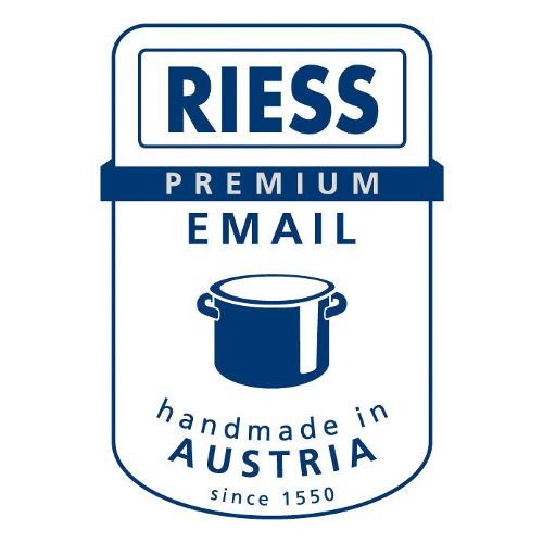 Riess Bratpfanne 33/20cm Brat/Backform zwei Griffe Emaille Schwarz Riess-Kelomat