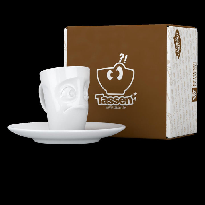 Fiftyeight Products Espresso Mug mit Henkel - verdutzt weiß Fiftyeight Products