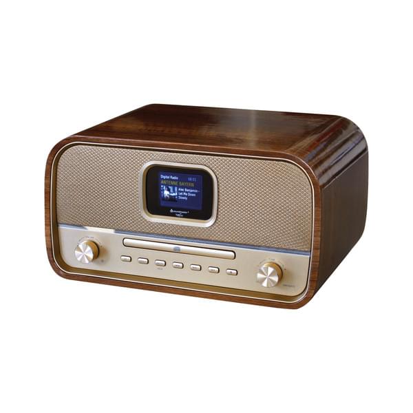 Soundmaster DAB970BR1 Retro-CD-Radio mit DAB+, Bluetooth, USB & MP3-Wiedergabe