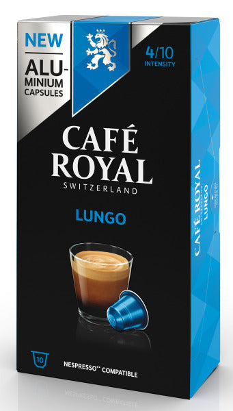 CAFE ROYAL Kaffeekapsel Alu Lungo geeiget für Nespressom LUNGO CAFE ROYAL